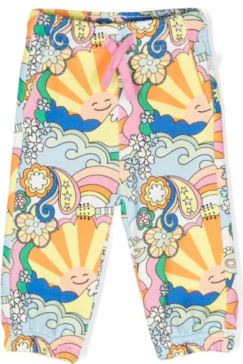 Bottoms for Baby Boys Stella McCartney Kids Track Pants With All-over Graphic Print In Multicolored Cotton Baby
