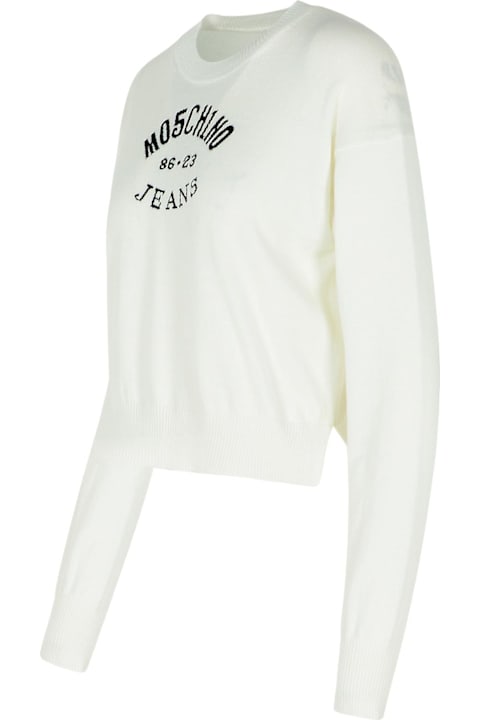 Homeware M05CH1N0 Jeans White Cotton Sweater