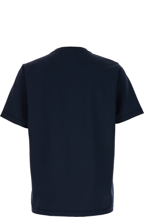 Theory ملابس علوية لـ القسم الرجالي Theory Blue Crewneck T-shirt In Jersey Man