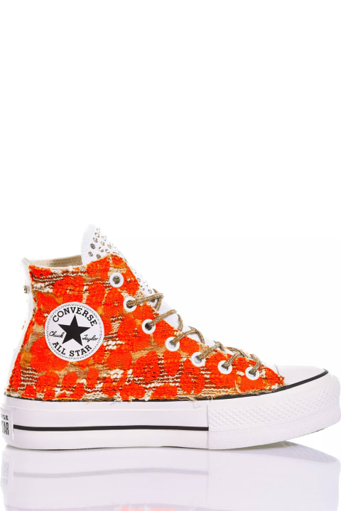 Mimanera أحذية كعب ودجز لـ السيدات Mimanera Converse Platform Orange Leo