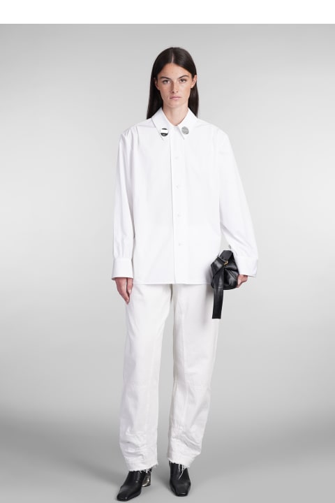 Jil Sander الجينز لـ السيدات Jil Sander Jeans In White Cotton