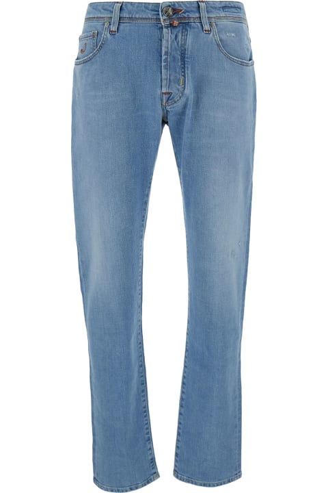 Jacob Cohen Jeans for Men Jacob Cohen Light Blue Slim Jeans In Cotton Man