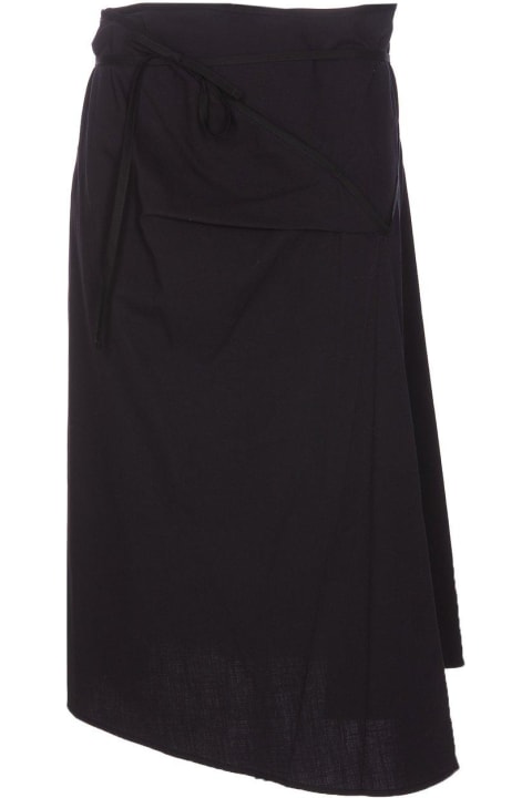 Lemaire Skirts for Women Lemaire Wrapped Asymmetric Tied Midi Skirt