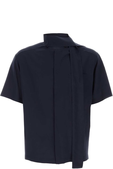 Valentino Garavani for Men Valentino Garavani Midnight Blue Silk Shirt