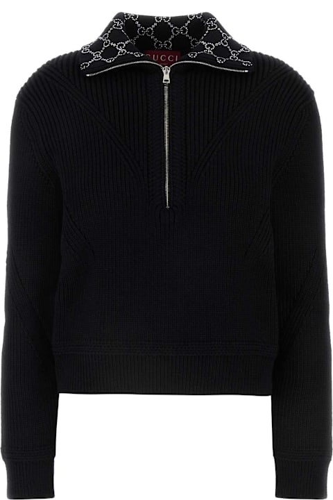 Gucci Fleeces & Tracksuits for Women Gucci Black Wool Sweater