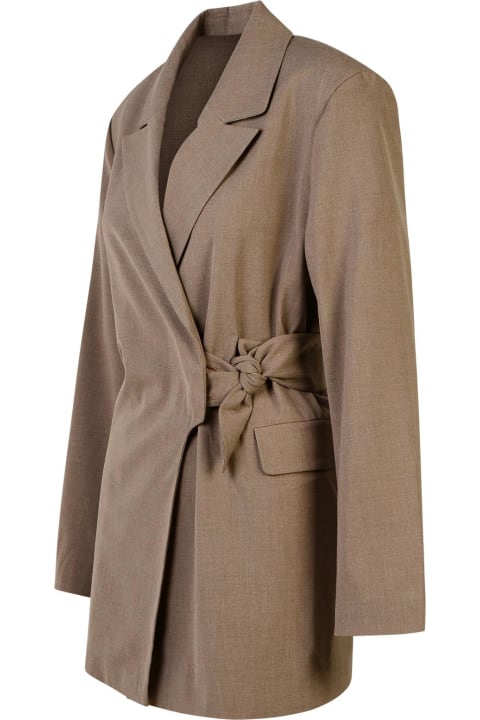 Homeware Ganni Shiitake Viscose Blend Blazer