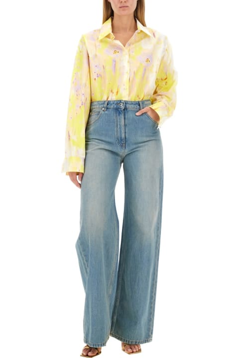 MSGM الجينز لـ السيدات MSGM Jeans Wide Leg