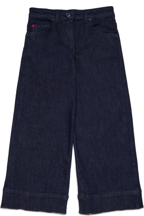 Max&Co. Bottoms for Girls Max&Co. Cropped Wide-leg Raw-cut Hem Jeans