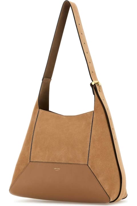Homeware Jimmy Choo Camel Suede Medium Diamond Shoulder Bag