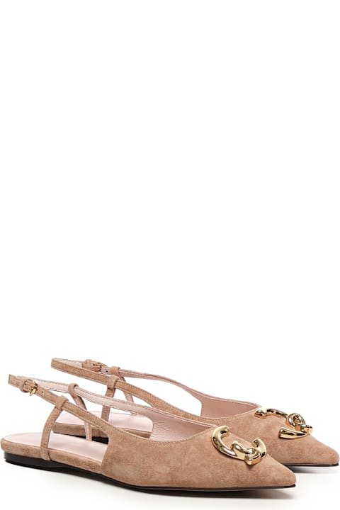 Coccinelle for Kids Coccinelle C-me Flat Slingback In Suede