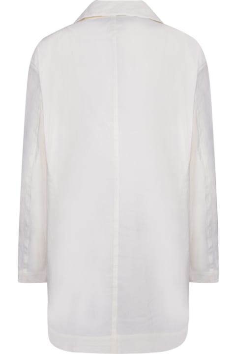 Issey Miyake Coats & Jackets for Women Issey Miyake Double-breasted White Jacket