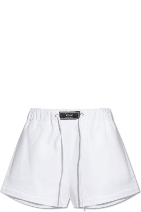 Versace Pants & Shorts for Women Versace Logo-embellished Elasticated Waistband Shorts