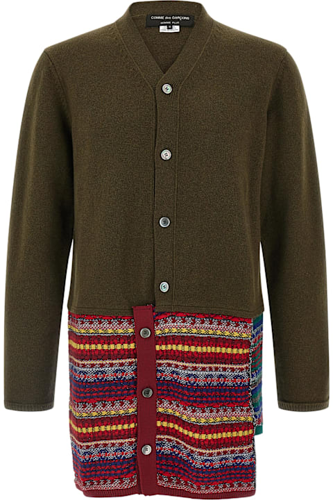 Comme Des Garçons Homme Plus لـ Women Comme Des Garçons Homme Plus Jacquard Insert Cardigan