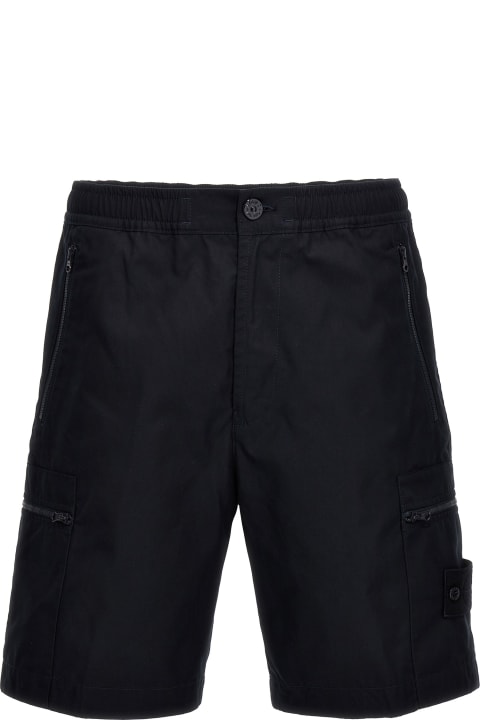 Pants for Men Stone Island Logo Badge Cargo Bermuda Shorts