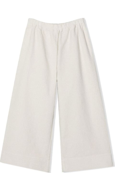 Il Gufo Bottoms for Girls Il Gufo Wide Leg Ribbed Pants
