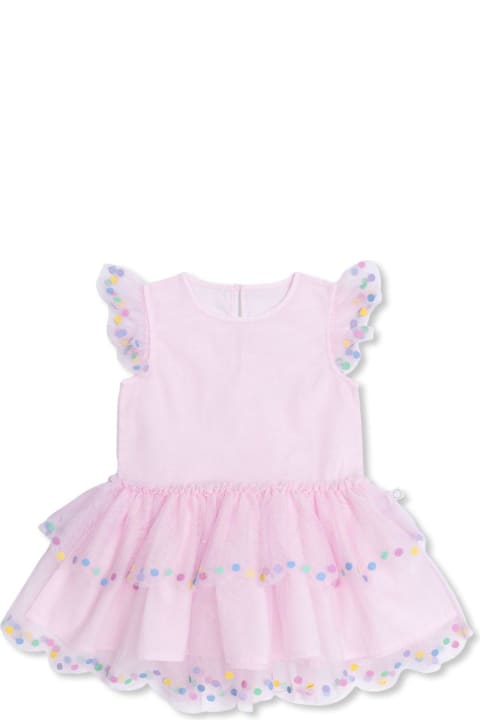Sale for Kids Stella McCartney Round-neck Dot-detailed Tulle Dress