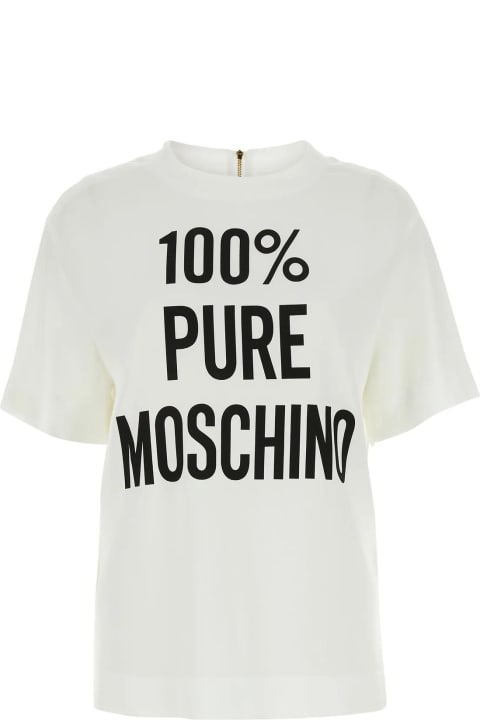 Moschino for Women Moschino White Crepe T-shirt