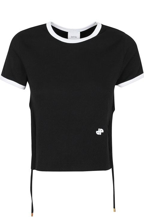 Patou Topwear for Women Patou Black Stretch-cotton T-shirt