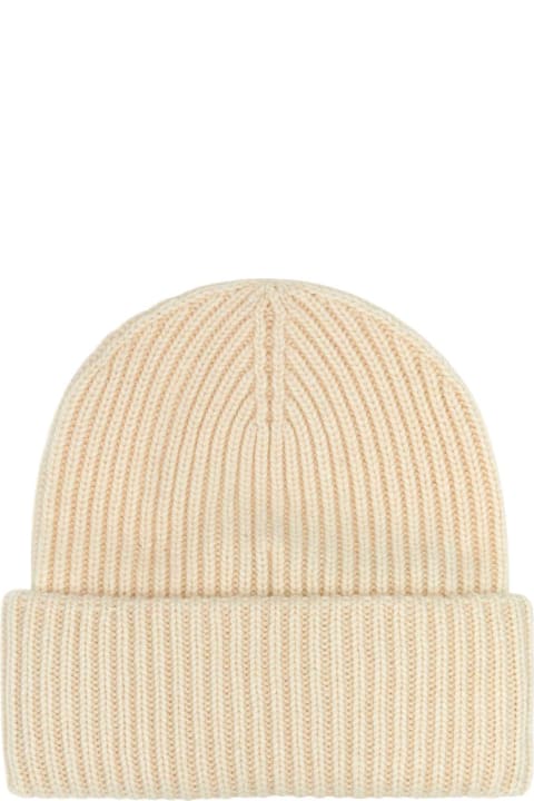 MC2 Saint Barth Hats for Women MC2 Saint Barth Ivory Wool Blend Beanie Hat