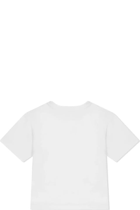 Dolce & Gabbana for Boys Dolce & Gabbana White T-shirt With Embroidered Logo
