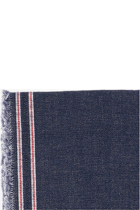 Faliero Sarti لـ Kids Faliero Sarti Cashmere And Silk Blend Denim Scarf