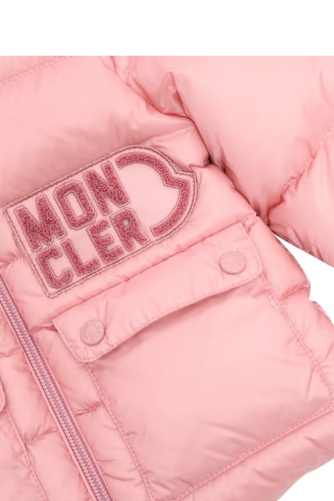 Topwear for Baby Girls Moncler Abbaye Down Jacket