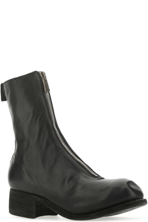 Boots for Men Guidi Black Leather Pl2 Boots