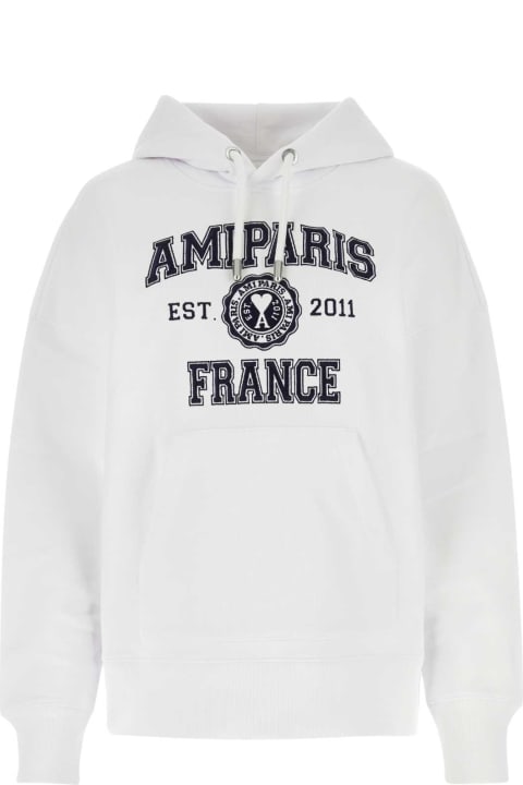 Fleeces & Tracksuits Sale for Women Ami Alexandre Mattiussi White Cotton Sweatshirt