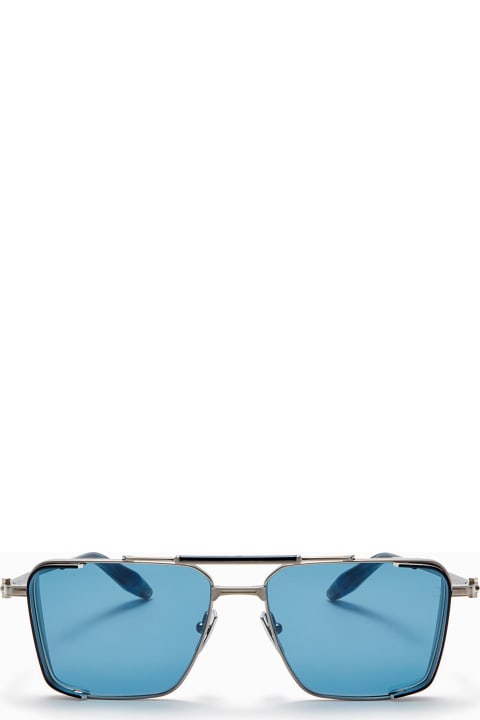Hera - Silver / Blue Sunglasses