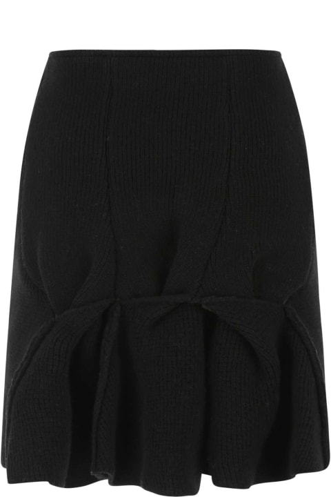 Fashion for Women Bottega Veneta Black Wool Blend Skirt