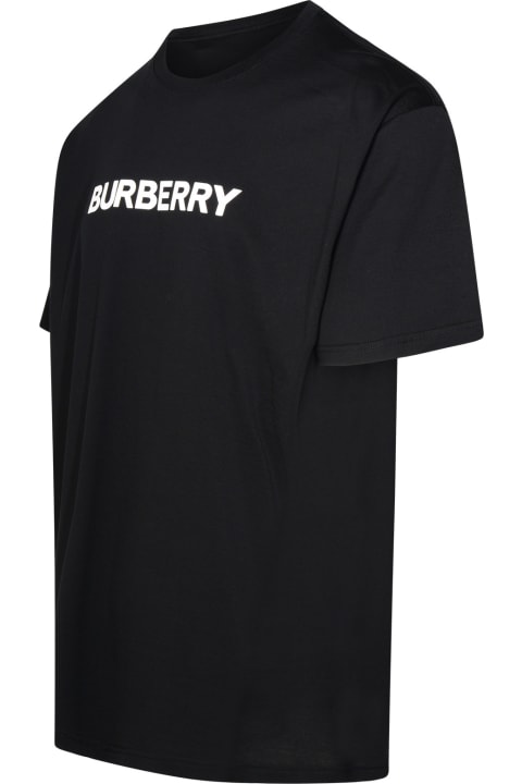 Burberry Topwear for Men Burberry Black Cotton T-shirt