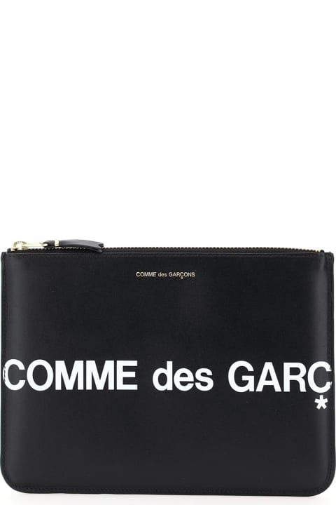 Comme des Garçons Wallet for Men Comme des Garçons Wallet Leather Pouch With Logo