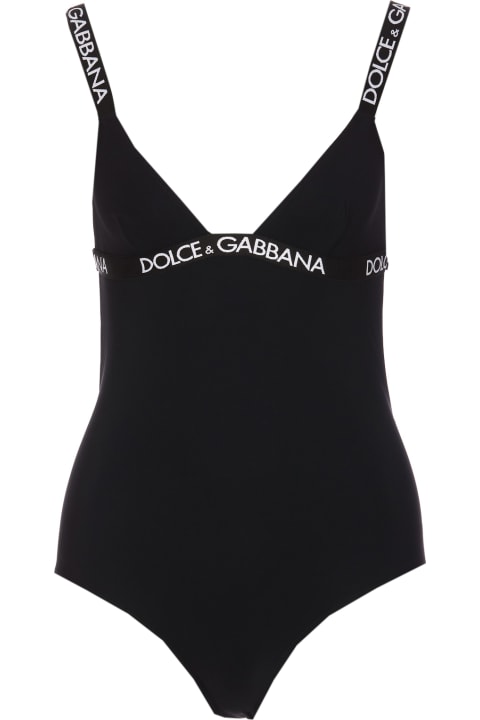 ウィメンズ Dolce & Gabbanaのウェア Dolce & Gabbana Logo One Piece Swimwear