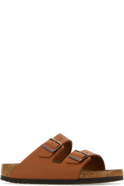 Other Shoes for Men Birkenstock Caramel Leather Arizona Bs Slippers