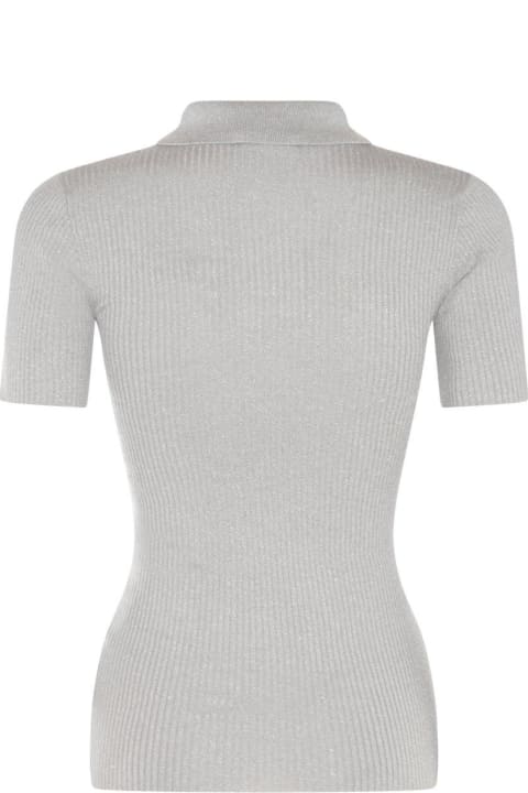 Brunello Cucinelli for Women Brunello Cucinelli Short-sleeved Knitted Polo Top