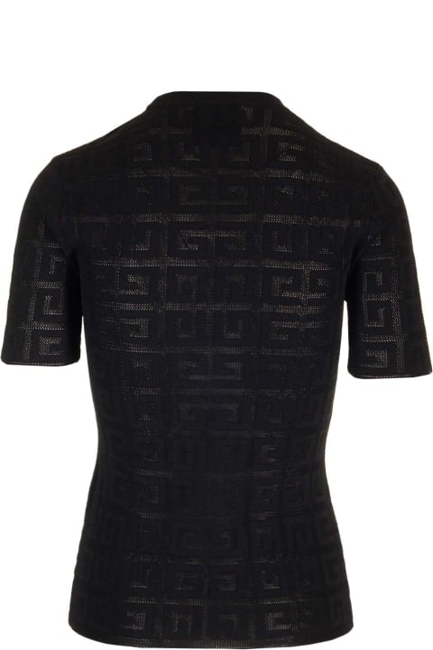 Givenchy Topwear for Women Givenchy 4g Jacquard Short Sleeved Sweater
