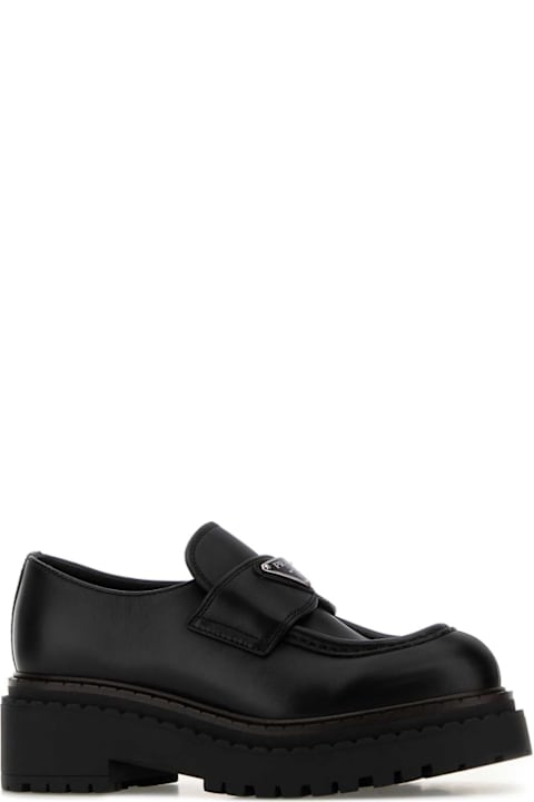 Prada Black Leather Loafers