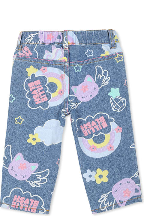 أدوات منزلية Billieblush Blue Jeans For Baby Girl With Rainbow