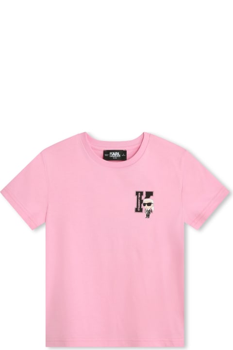 Karl Lagerfeld Kids T-Shirts & Polo Shirts for Girls Karl Lagerfeld Kids T-shirt Con Stampa