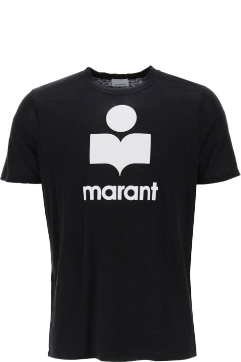 Isabel Marant Clothing for Men Isabel Marant Linen T-shirt With Flocked Logo
