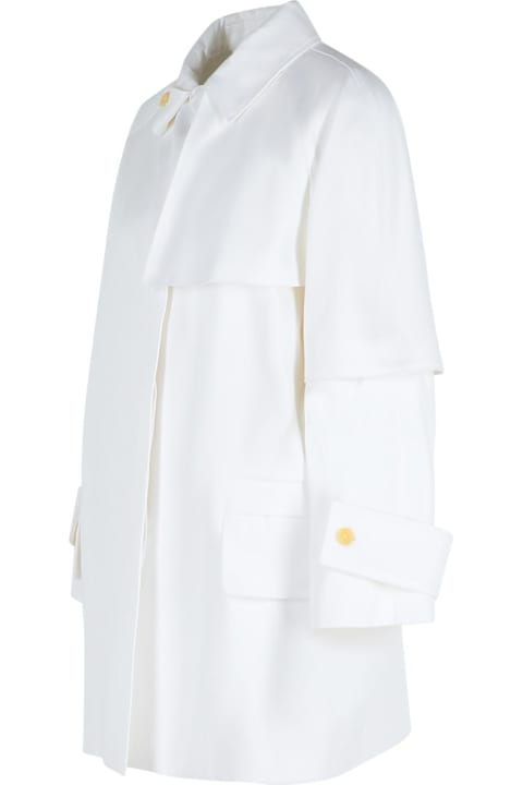 Max Mara Coats & Jackets for Women Max Mara 'baba' White Cotton Raincoat