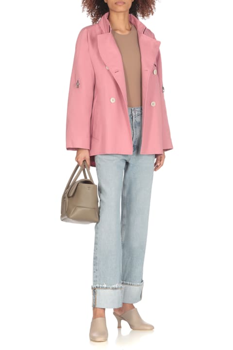 Coats & Jackets for Women Fay Short Pink Trench Coat