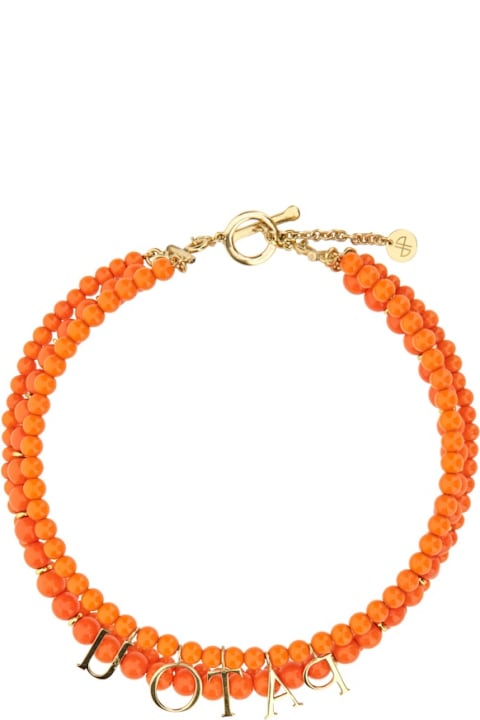 Homeware Patou Glass And Brass Bead Necklace