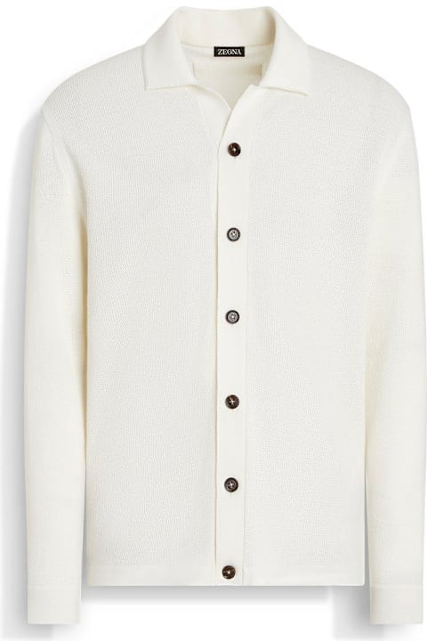 Zegna Sweaters for Men Zegna Long-sleeved Knit Shirt