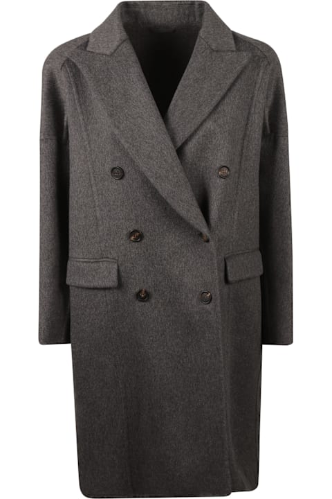 Brunello Cucinelli Coats & Jackets for Women Brunello Cucinelli Double-breasted Oversized Coat