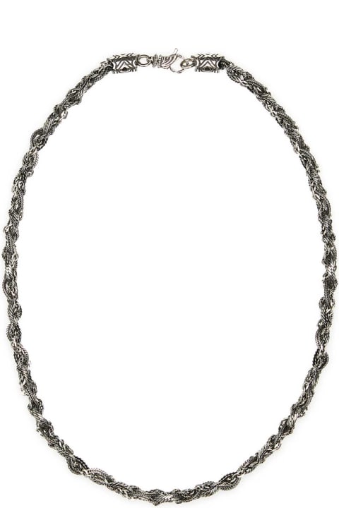 Emanuele Bicocchi Jewelry for Men Emanuele Bicocchi 925 Silver Treccia Necklace