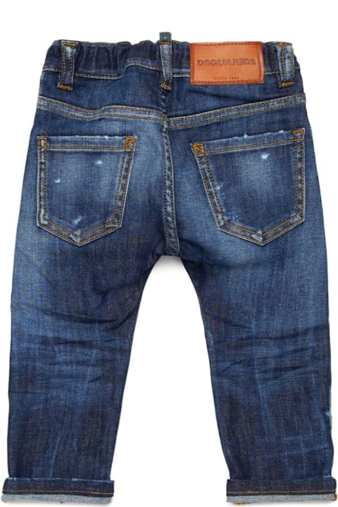 Dsquared2 ملابس تحتية لـ رُضع بنات Dsquared2 Jeans Con Effetto Vissuto