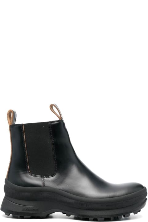Jil Sander Boots for Men Jil Sander Black Chelsea Boots In Cow Leather Man