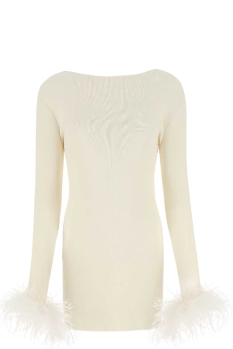 Magda Butrym Sweaters for Women Magda Butrym Ivory Stretch Cotton Blend Mini Dress