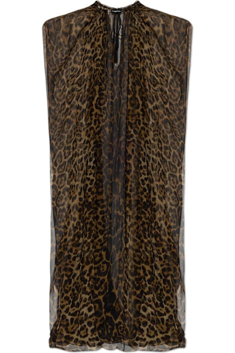 ملابس سباحة لـ السيدات Tom Ford Tom Ford Silk Dress With Animal Print
